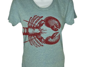 Lobster Shirt, Lobster T-Shirt, Coastal Graphic Tee for Women, Beach Vacation Shirt, Preppy Summer Tee, Nautical Lobster Shirt, Gift for Her