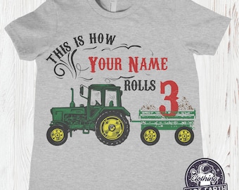 Tractor Birthday Shirt, Tractor Theme Birthday Personalized Shirt, Tractor Shirt, Farm Birthday Party Shirt, Country birthday party,