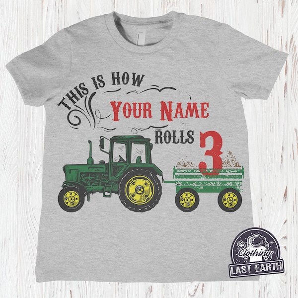 Tractor Birthday Shirt, Tractor Theme Birthday Personalized Shirt, Tractor Shirt, Farm Birthday Party Shirt, Country birthday party,