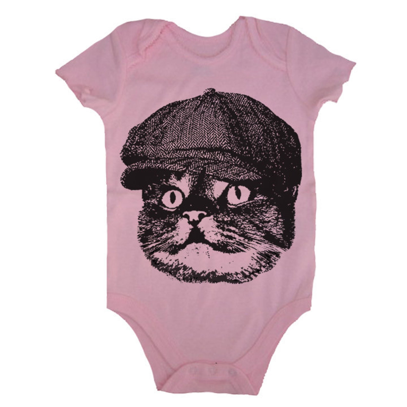 Baby Cat in A Hat Bodysuit American Apparel Made in the USA Etsy