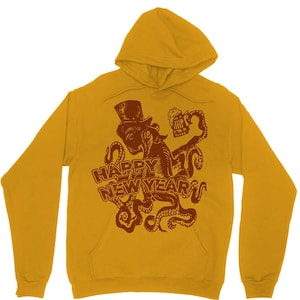 Nyårsbläckfisktröja / Hoodie / Hoodies / Unisex / Matchande tröjor / Par / Ugly Christmas-tröjor bild 4