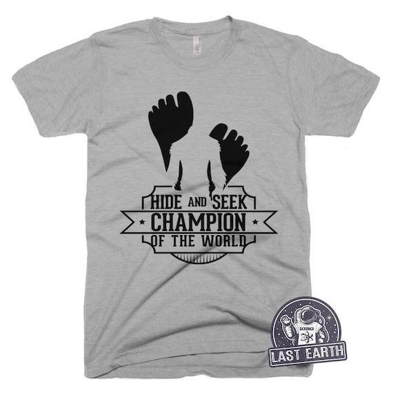 Funny Bigfoot T-Shirt: Hide and Seek Champion, Vintage Camping Tee