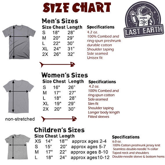 Gorilla Size Chart