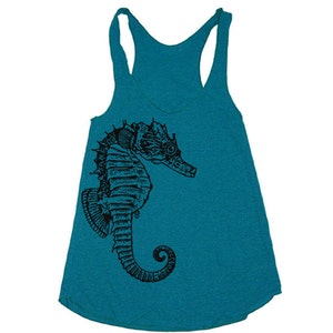 Seahorse Tri-Blend Racerback Tank Womens Workout Tee's image 1