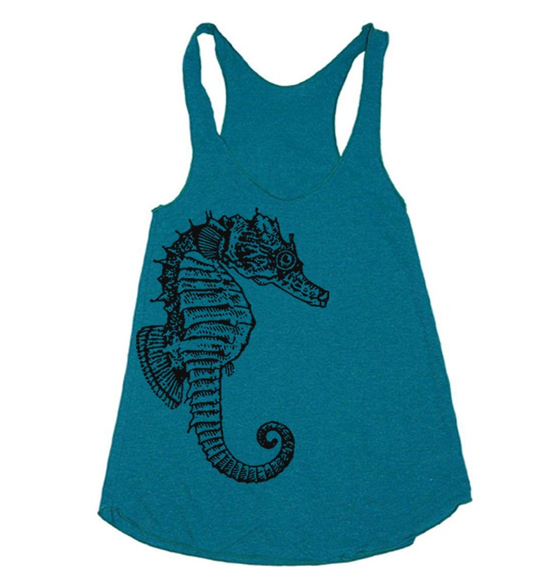 Seahorse Tri-Blend Racerback Tank Womens Workout Tee's image 1