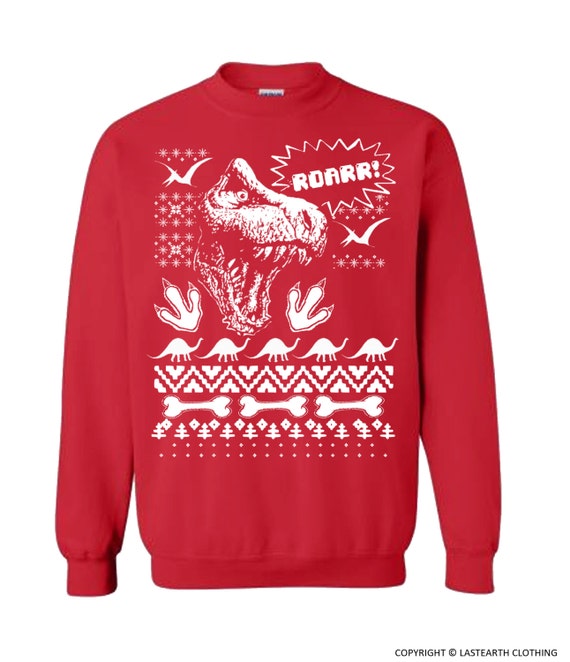 Suéter navideño feo de dinosaurio divertido sudadera geek - Etsy México Suéter navideño feo de dinosaurio divertido sudadera geek - Etsy México