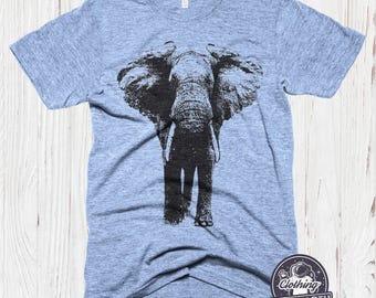 Elephant T-Shirt, Animal Print, Illustration Art Gift for Elephant Lover