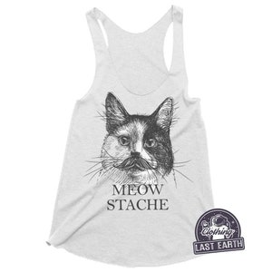 Cat Tank Top | Cute Cat Shirt | Racerback Womens Tank Top | Mens Tank Top | Cat Lover Cat Gift