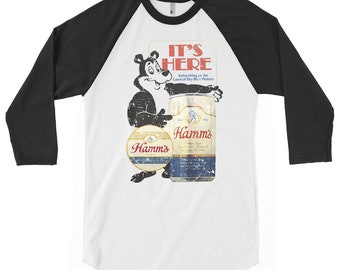 Vintage Beer Shirt, Funny Bear Shirt, Dad Gift, Retro Beer Tshirt, Mens Shirts, Beer Baseball Raglan, Vintage Graphic Tee