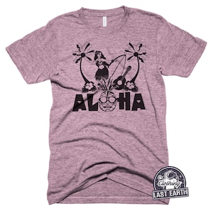 Hula Girl T Shirt Tiki Bar Shirt Vintage Hawaiian Shirt Aloha Shirt Music Shirt Mens Shirt