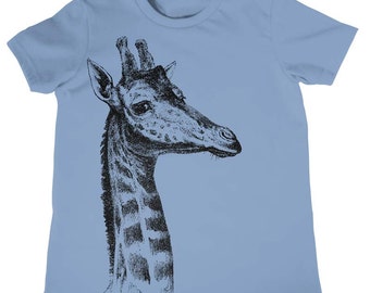 Giraffe T-Shirt, Kids Animal Tee - Soft Cotton