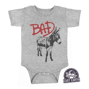 Bad Ass Baby Bodysuit, Funny Kids Shirts, Donkey Shirt, Baby Shower Gifts, New Baby, Boys, Girls, Toddler Shirt, Childrens Tshirts