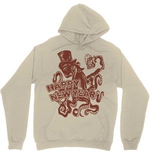 Nyårsbläckfisktröja / Hoodie / Hoodies / Unisex / Matchande tröjor / Par / Ugly Christmas-tröjor bild 2