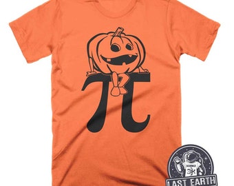 Pumpkin Pi T-Shirt, Funny Halloween Tshirts, Mens, Womens, Kids, Math Gifts