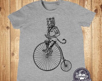 Tiger Shirt, Fahrrad Shirt, Fahrrad T Shirt, Kinder Shirt, Zoo Shirt, Zirkus Shirt, Kinder Geschenk, Geburtstag Shirt für Kinder, Kleinkind, Jungen, Mädchen