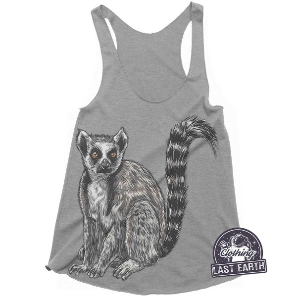 Lemur Graphic Racerback Linne | Unisex T-shirt med screentryck