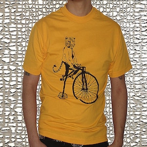 Men's Tiger on a Bike T Shirt - Womens Graphic Tees - Tiger Tshirt Zoo Shirt Matching Shirts Field Trip Kids Tshirt Circus Theme