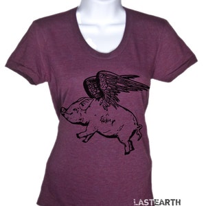 T-Shirt mit fliegendem Schwein – Lustiges Bauernhoftier-Shirt