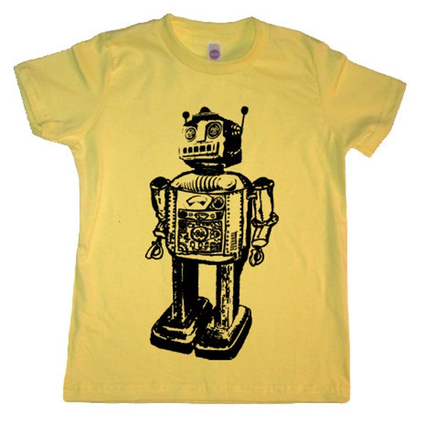 Kids Vintage ROBOT T Shirt - Sci Fi Tech Shirt - Kids Birthday Gift Ideas - Unisex Kids Tees - Kids Tshirt - Back To School Shirts