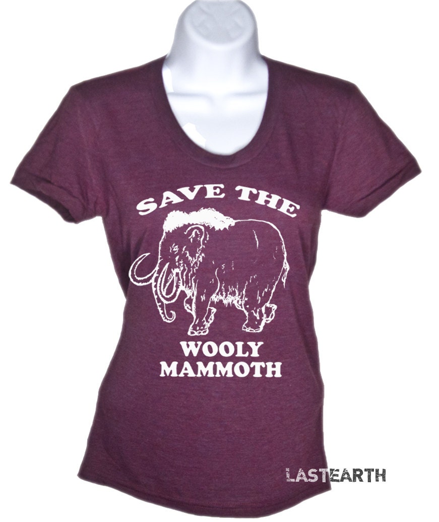 Womens Save The Wooly Mammoth T Shirt Funny Elephant T-Shirt | Etsy