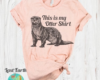 Cute Otter Graphic T-Shirt, Beachy Nautical Tee