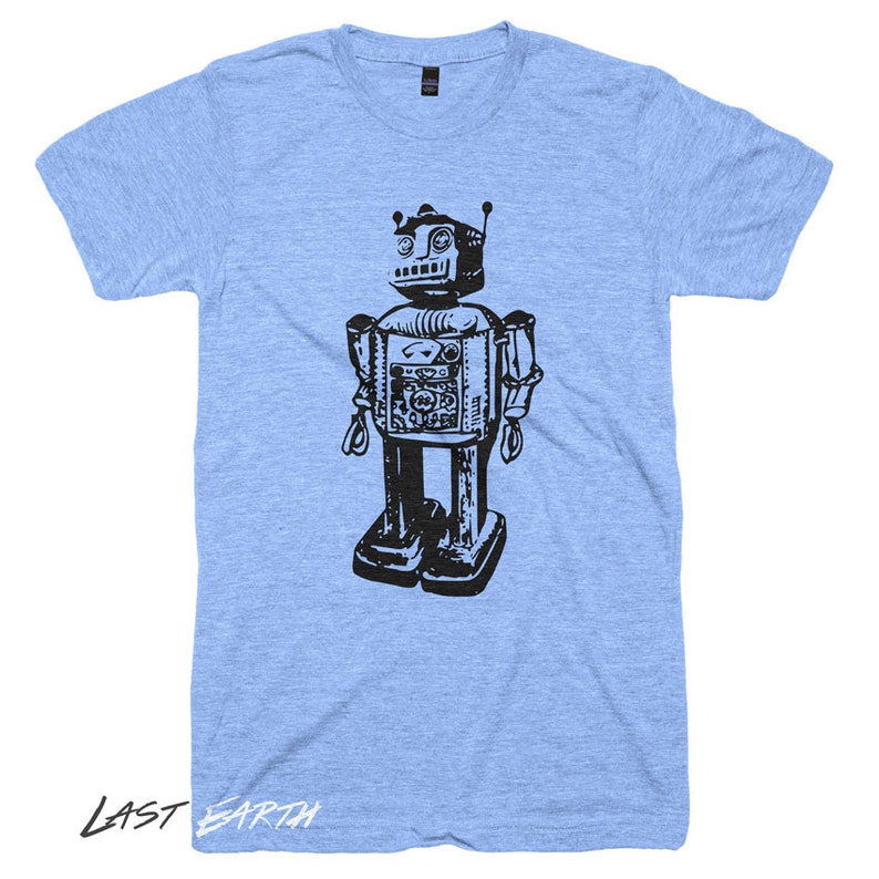 Robot Shirt, Mens Robot T-Shirt, Vintage Robot Shirt, Robot Birthday Theme Party, Matching Robot Shirts, Robot Lover Gift, Engineer Shirt image 2