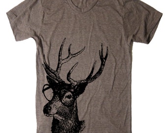 Nerdy Reindeer T-Shirt - Christmas Deer Graphic Tee