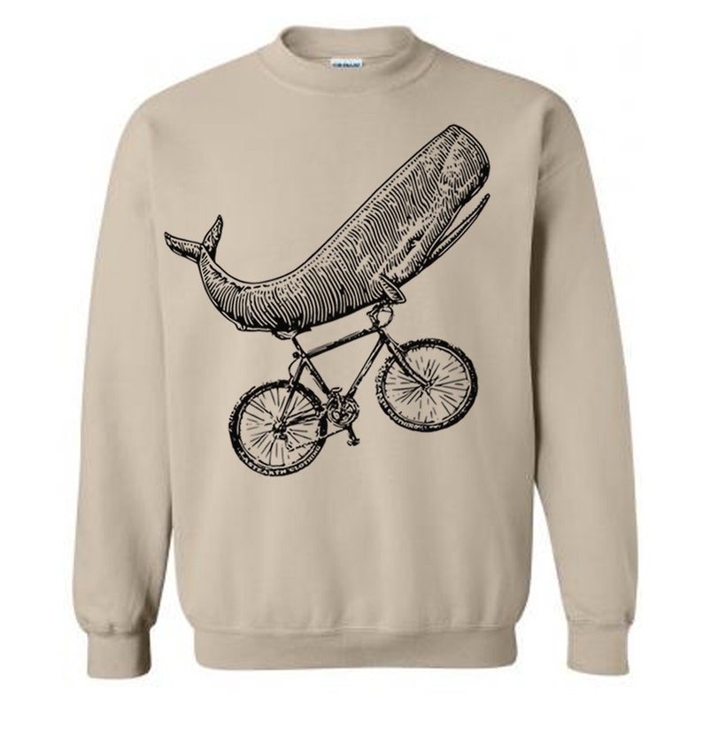 Whale on a Bike Sweatshirt