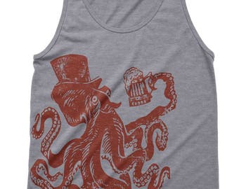 Otto The Octopus Tank - Print Art Running tanktop Mens Tank Top Gym Tank Workout Tank for Women Men Novelty Gift Birthday