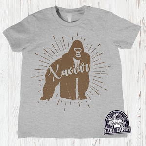 Gorilla Birthday Shirt, Personalized Monkey Shirt, 1st Birthday, 2nd Birthday, 3rd Birthday, 4th Birthday, Zoo Trip Shirt Animal Kids Shirts