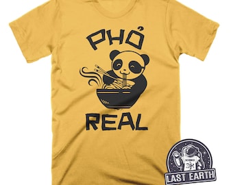 Pho Real Panda T Shirt Funny Foodie Tees Pho Soup Vietnamese Food Gift Ideas Panda Bear Shirt Top Ramen Shizzle Pho Soup Mens Funny Tees Pun