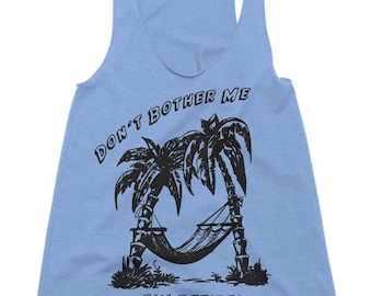 Damski top z nadrukiem "Don't Bother Me I'm Retired Tri-Blend Racerback" - American Apparel - prezent z okazji przejścia na emeryturę - XS S M L (opcje kolorystyczne)