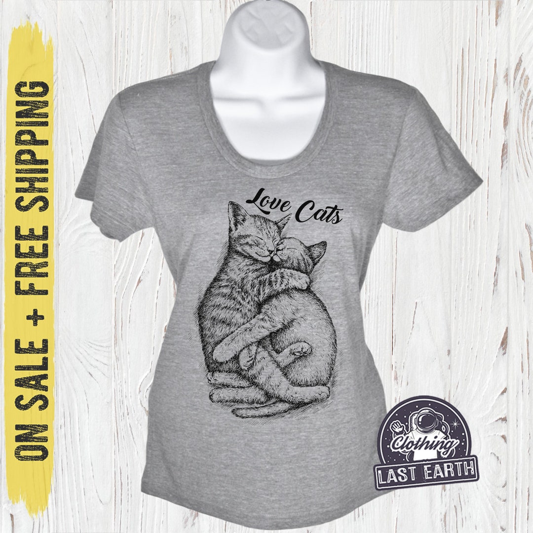◆ITZAVIBE◆ LIGHT GREY MATCHS COLOR LOVE CAT TSHIRTS IBB22 ITZAVIBE 22 S/S : I LOVE CATS NOT YOU - ITZAVIBE
