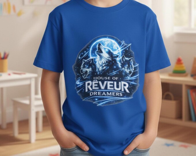 Rêveur Dreamer Wolf Youth Graphic Tee PBIS School Spirit t shirt Kids House System Classroom Culture Top Student T-Shirt Gift