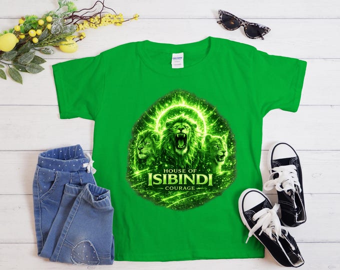 Isibindi Lion Crest Adult Graphic Tee Courage School Spirit t shirt Leadership Classroom Culture Top House System Pride T-Shirt Gift