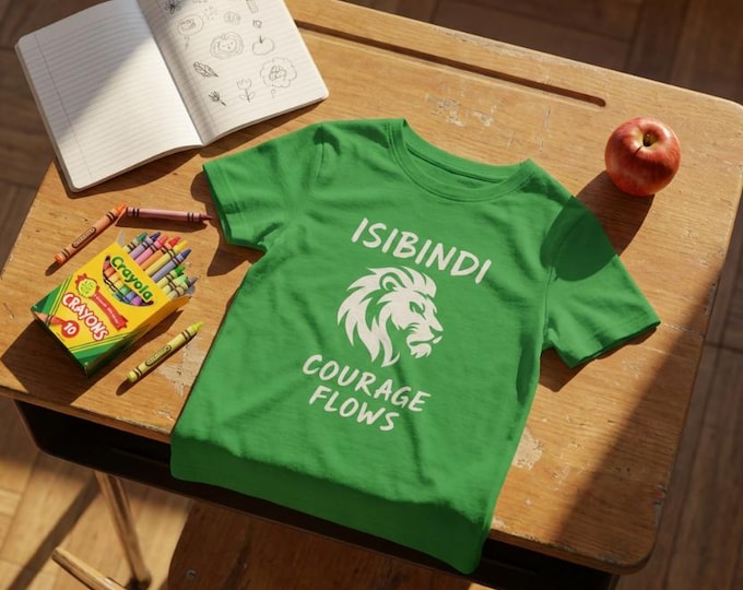 Isibindi Courage Lion Youth Graphic Tee PBIS School Spirit t shirt Kids House System Classroom Culture Top Student T-Shirt Gift