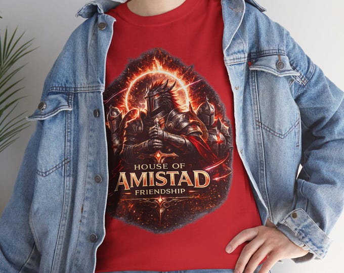 House of Amistad Friendship Adult Graphic Tee Fantasy Hero School Spirit t shirt Classroom Culture Leadership Top House System Pride T-Shirt