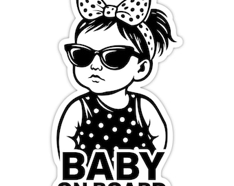 Baby On Board Car Decal | Weatherproof Vinyl Sticker