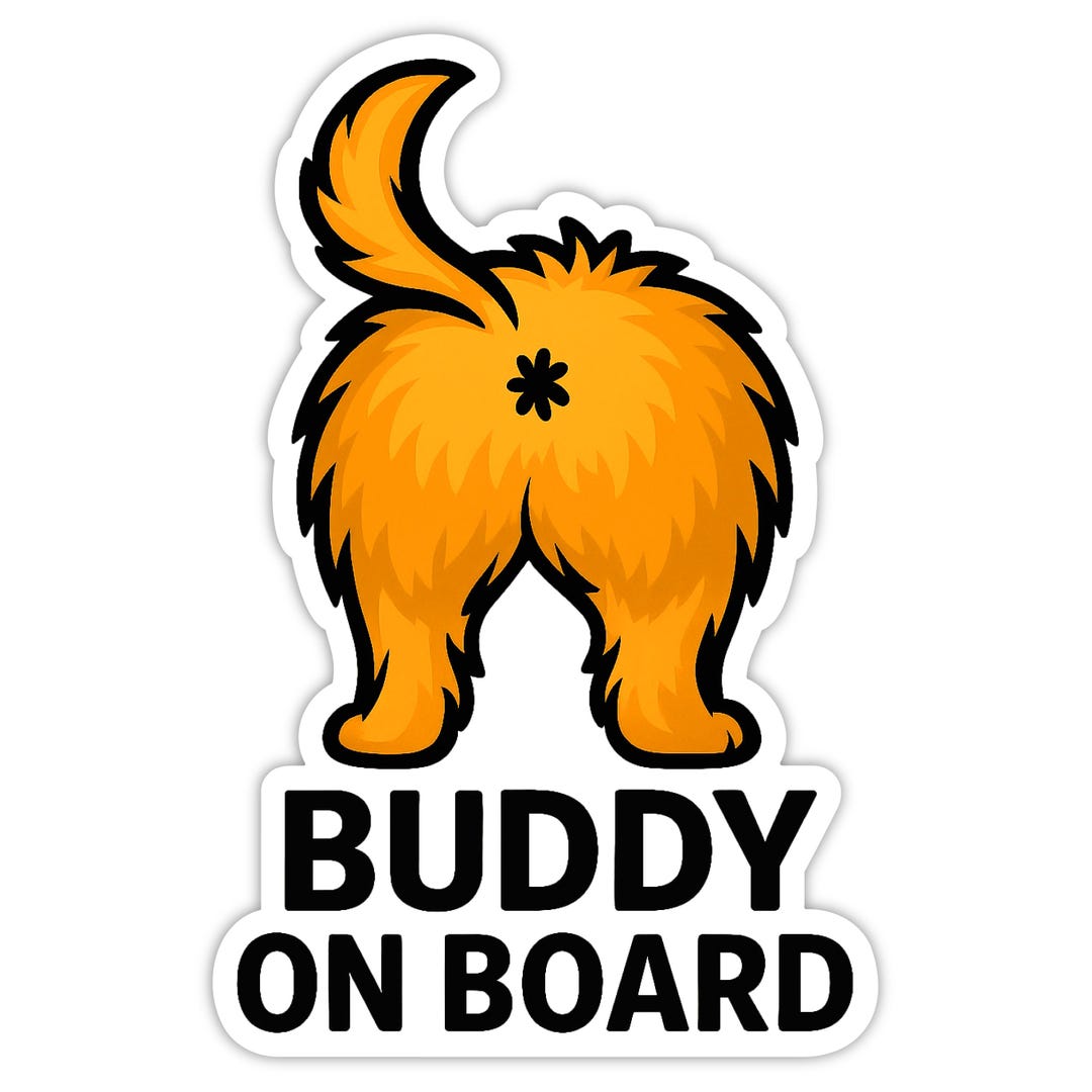 Buddy on Board Car Sticker | Dog in Car Vinyl Decal 15x10 Cm ...