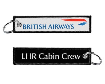 British Airways Embroidered Keyring/Crew Tag