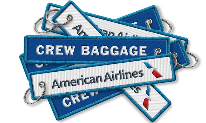 American Airlines Crew Baggage Embroidered Keyring - Etsy