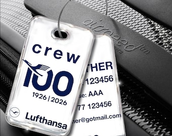 Lufthansa 100 Celebration Crew Tag
