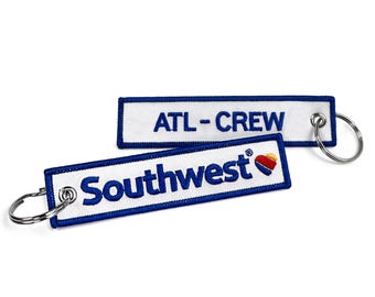 Southwest Airlines Crew Embroidered Keyring