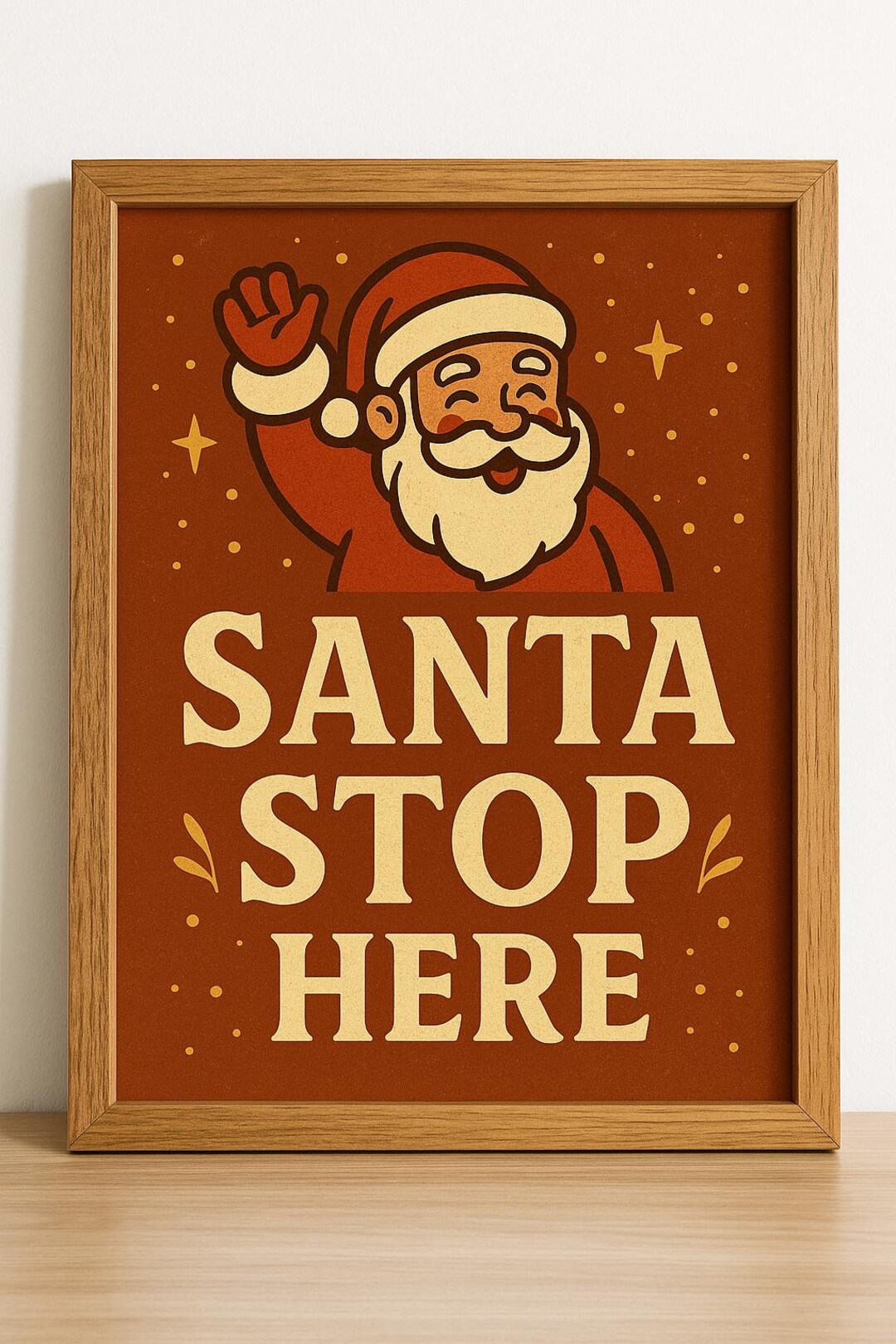 Santa Exit Sign Santa Stop Here Sign Printable • Christmas Kids Decor • Santa Door Sign ...