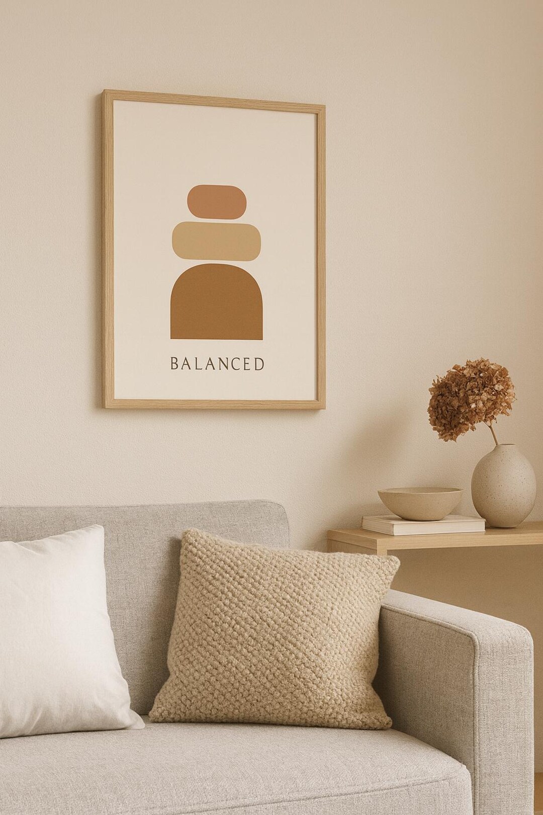 Minimalist Abstract Wall Art Print – Neutral Scandinavian Printable ...