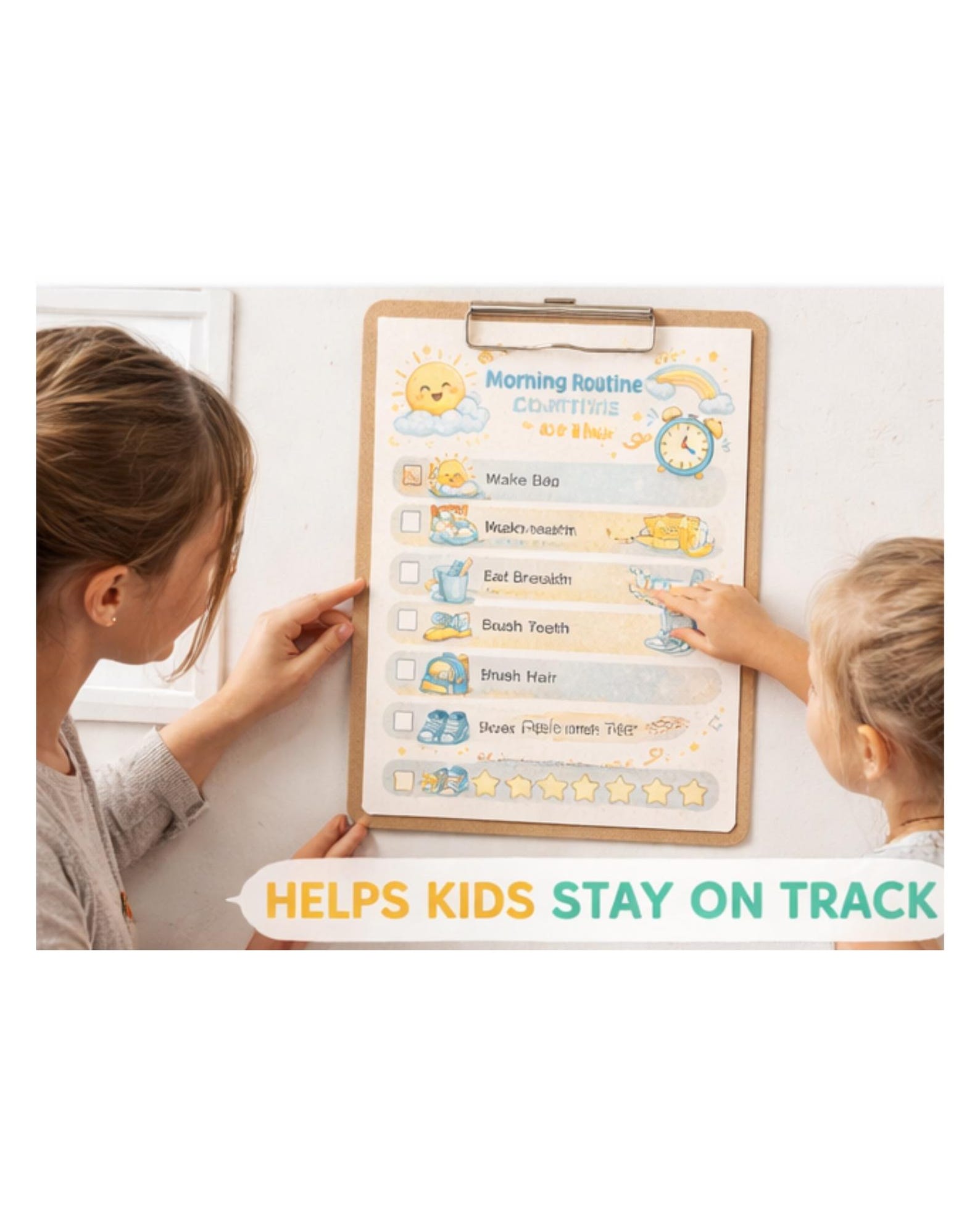 Morning Routine Chart for Kids Printable | Visual Morning Checklist for ...