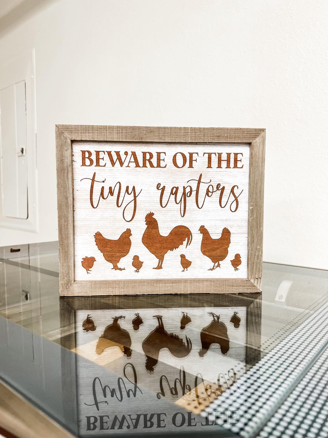 Beware of the Tiny Raptors Funny Chicken Coop Sign | Small Dinosaurs ...