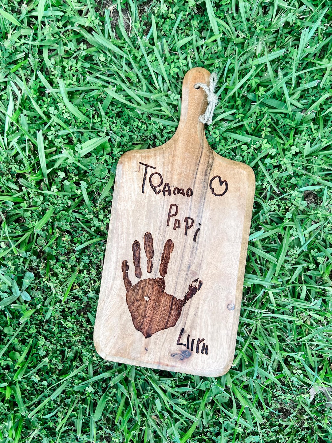 Laser Engraved Custom Acacia Wood Cutting Board With Handprint and ...