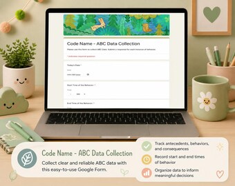 Special Education ABA - 3 ABC Data, Preference Assessment, Parent Training Forms - Google Form
