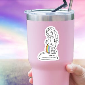 Pregnancy After Loss Sticker - It Never Rains Forever -Healing Rainbow Baby gift image 4